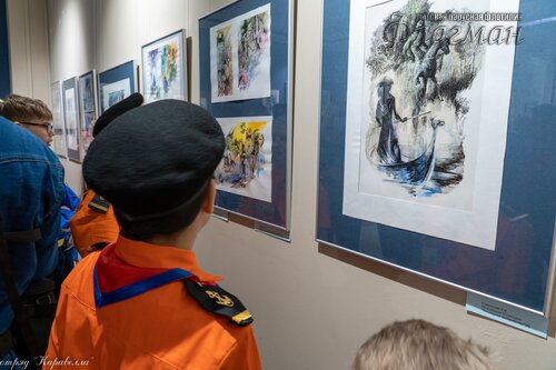 Открытие выставки работ  художника-иллюстратора Евгении Ивановны Стерлиговой _DSC8023